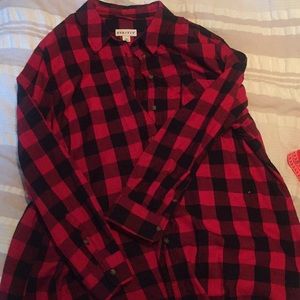 Red and black buffalo plaid shirt